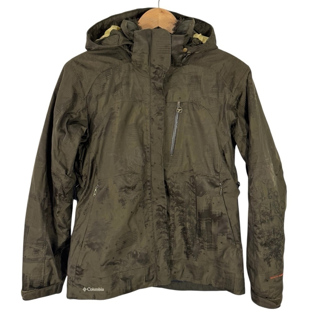 Columbia Titanium Ski Jacket Womens S Army Green Winter Coat Waterproof Athletic